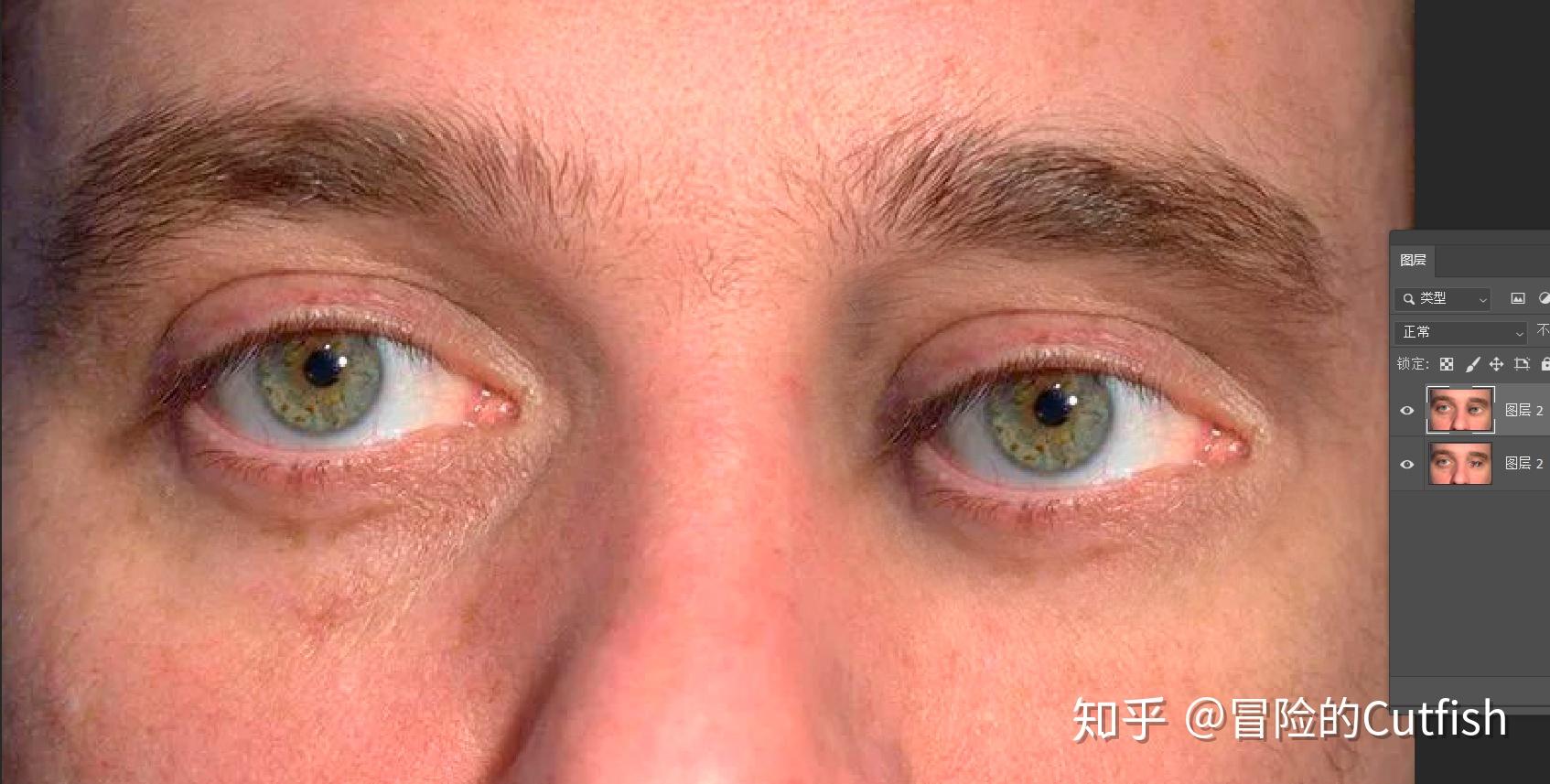 photoshop对单眼失明的另一只眼睛进行修复的方法