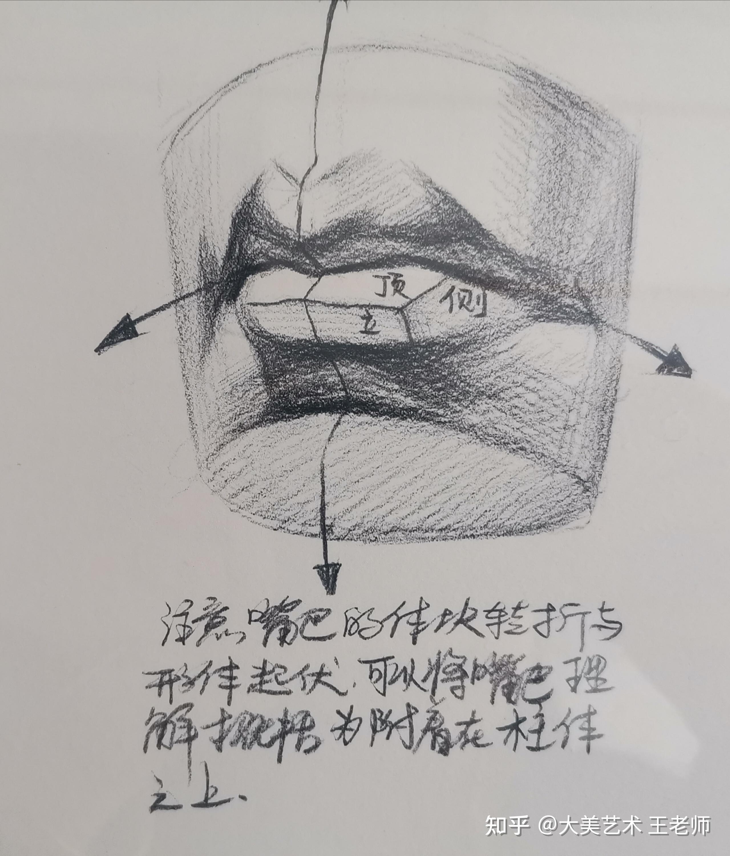 素描嘴唇的画法图片