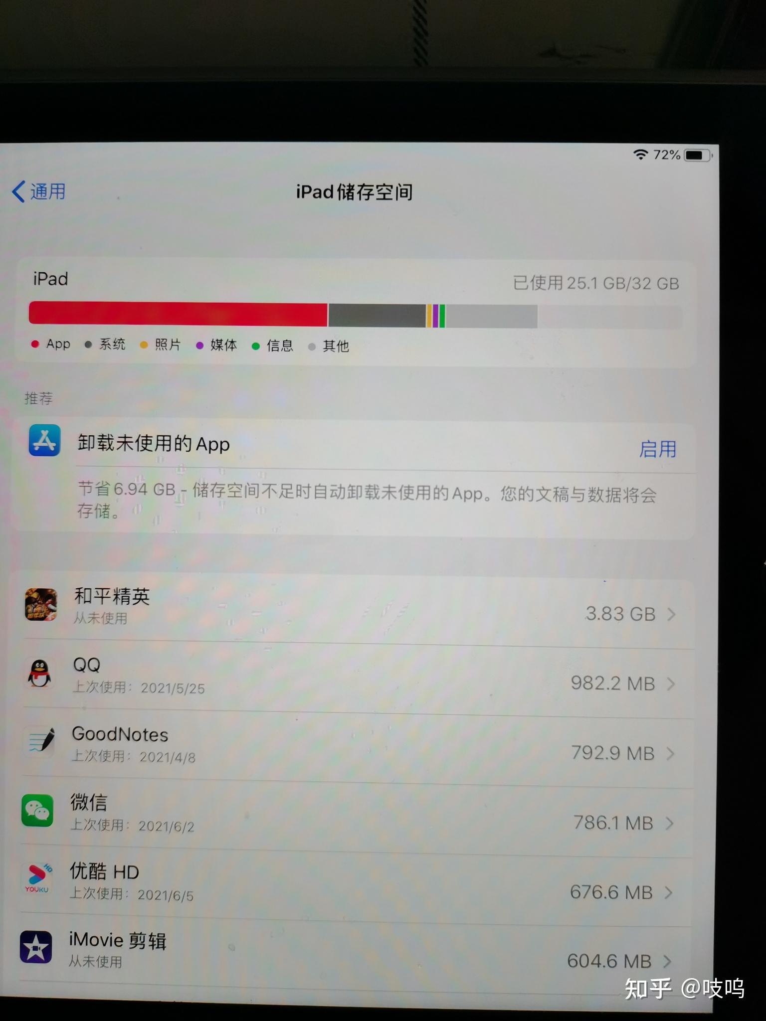 在手机128g电脑512g的情况下ipadair464g够用吗主要就是记笔记追追剧