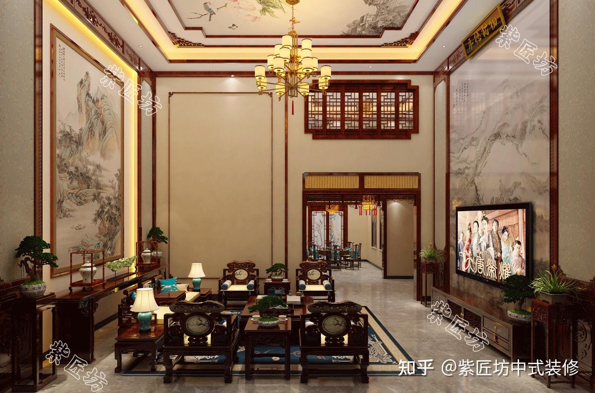 石家庄别墅装修丨被围观的中式客厅 - 知乎