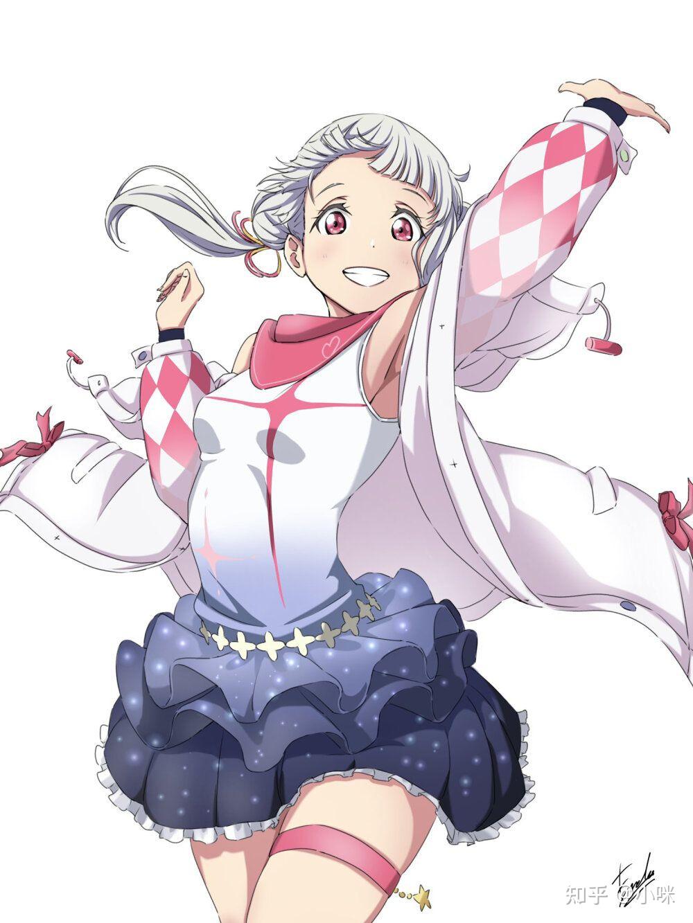 有没有白发红瞳的二次元少女图片