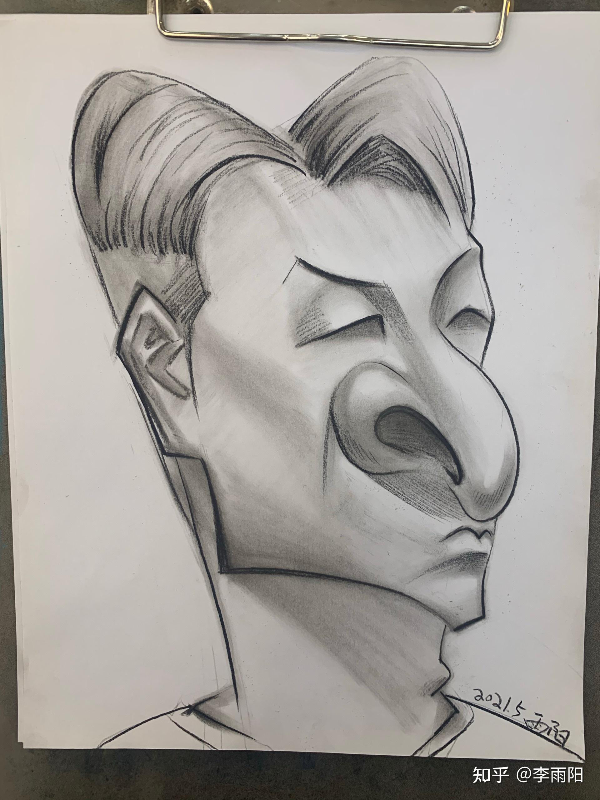 请问如何画出这种夸张的漫画肖像