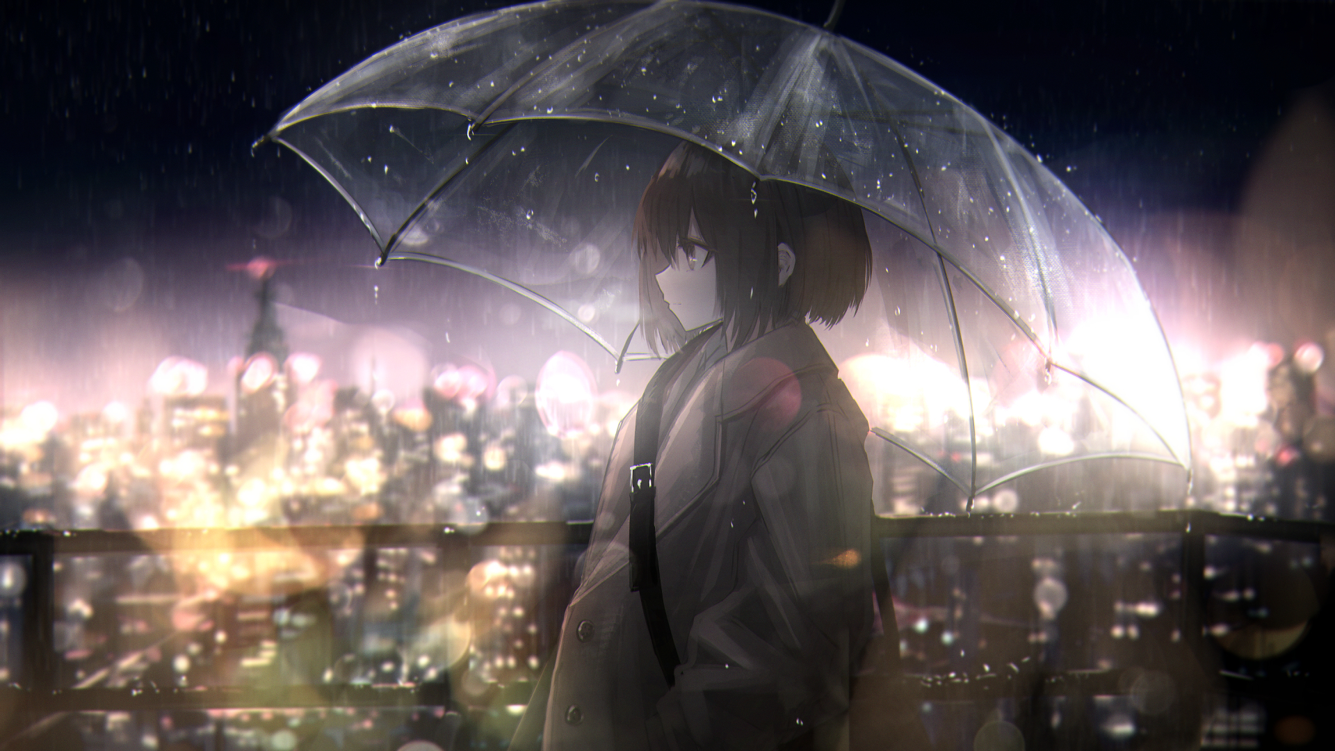 有没有动漫风格的雨景手机壁纸呢?