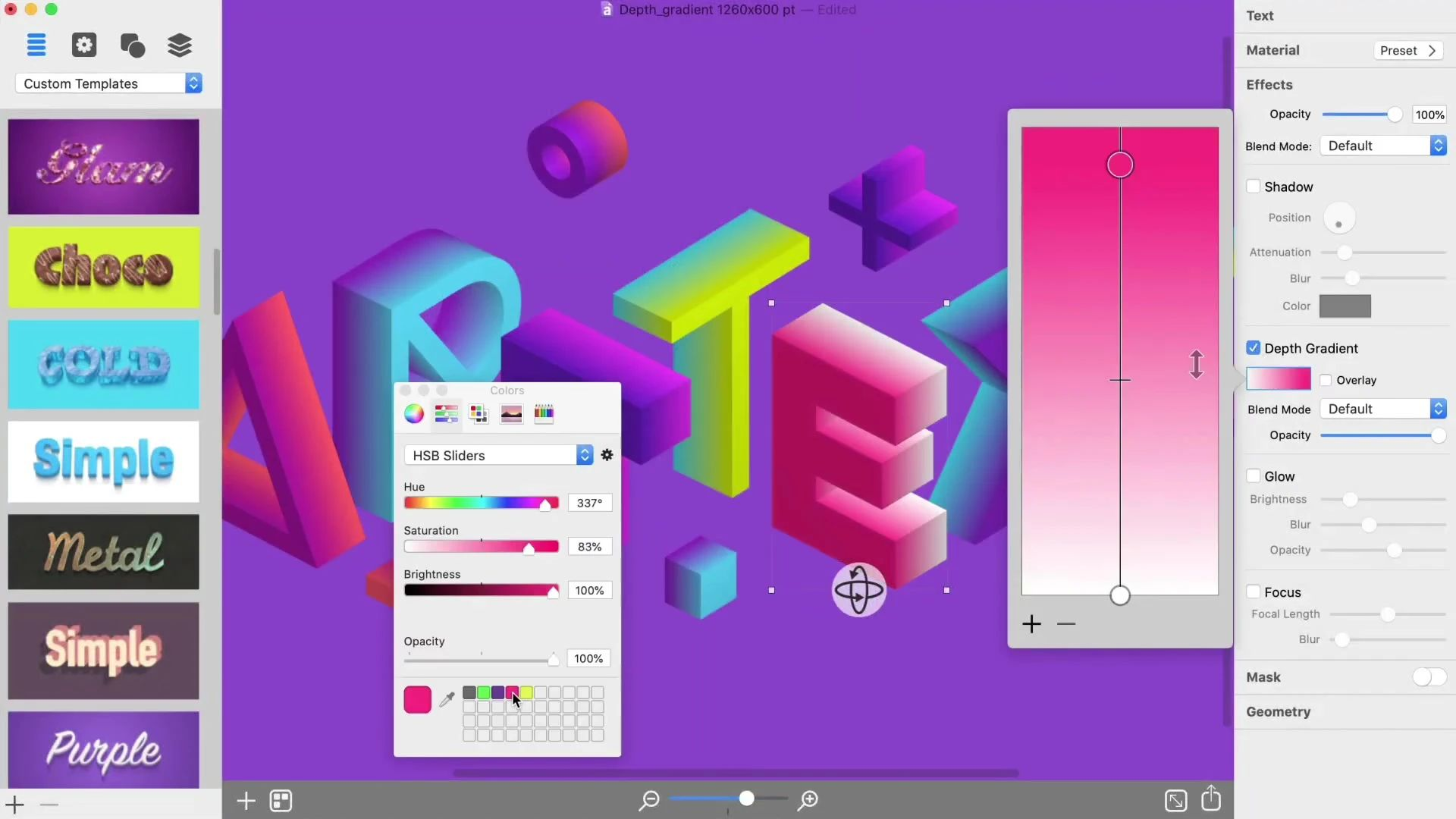 给大家分享一款强大的3d艺术字一键生成软件