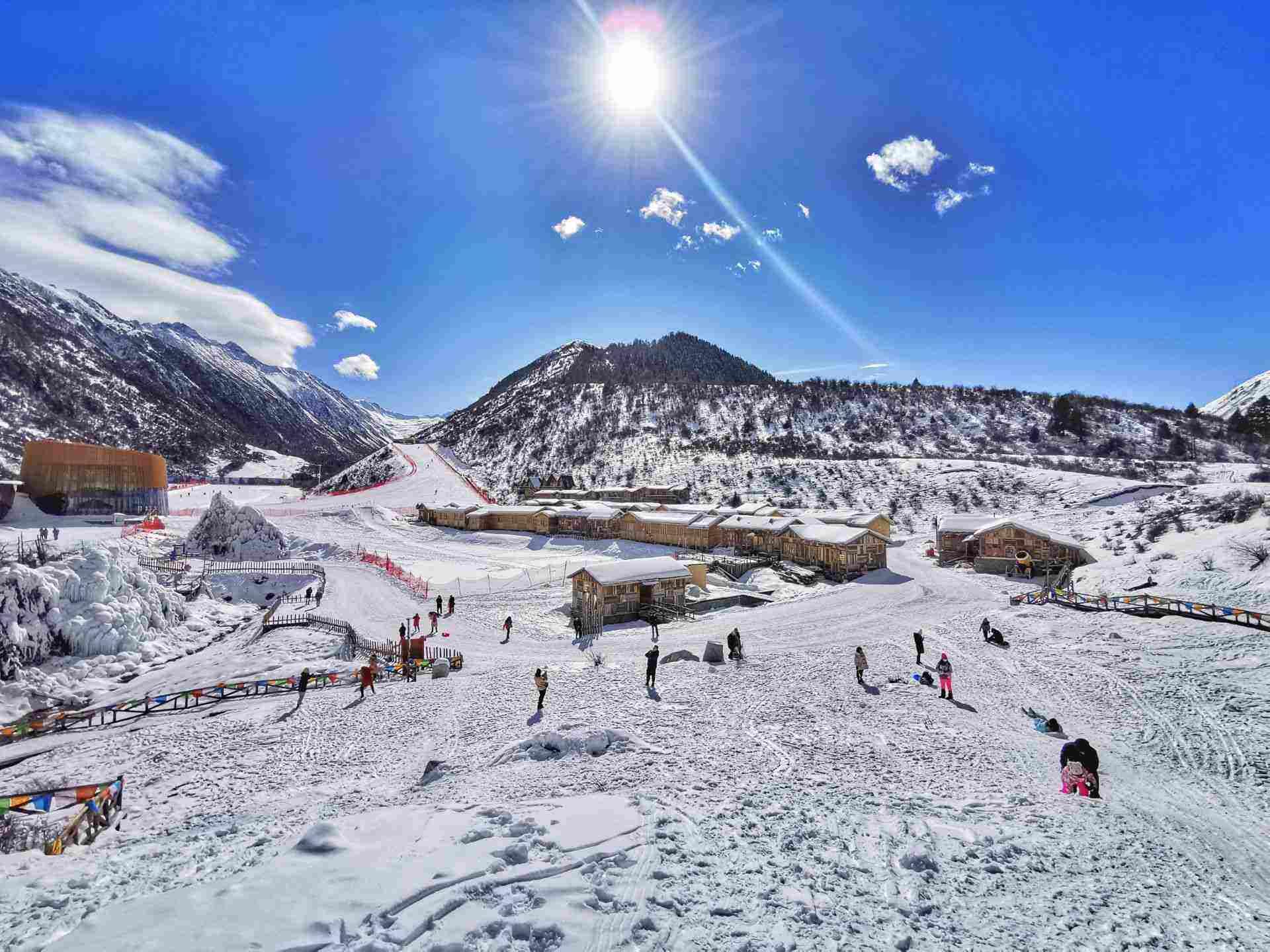西岭雪山冬天图片