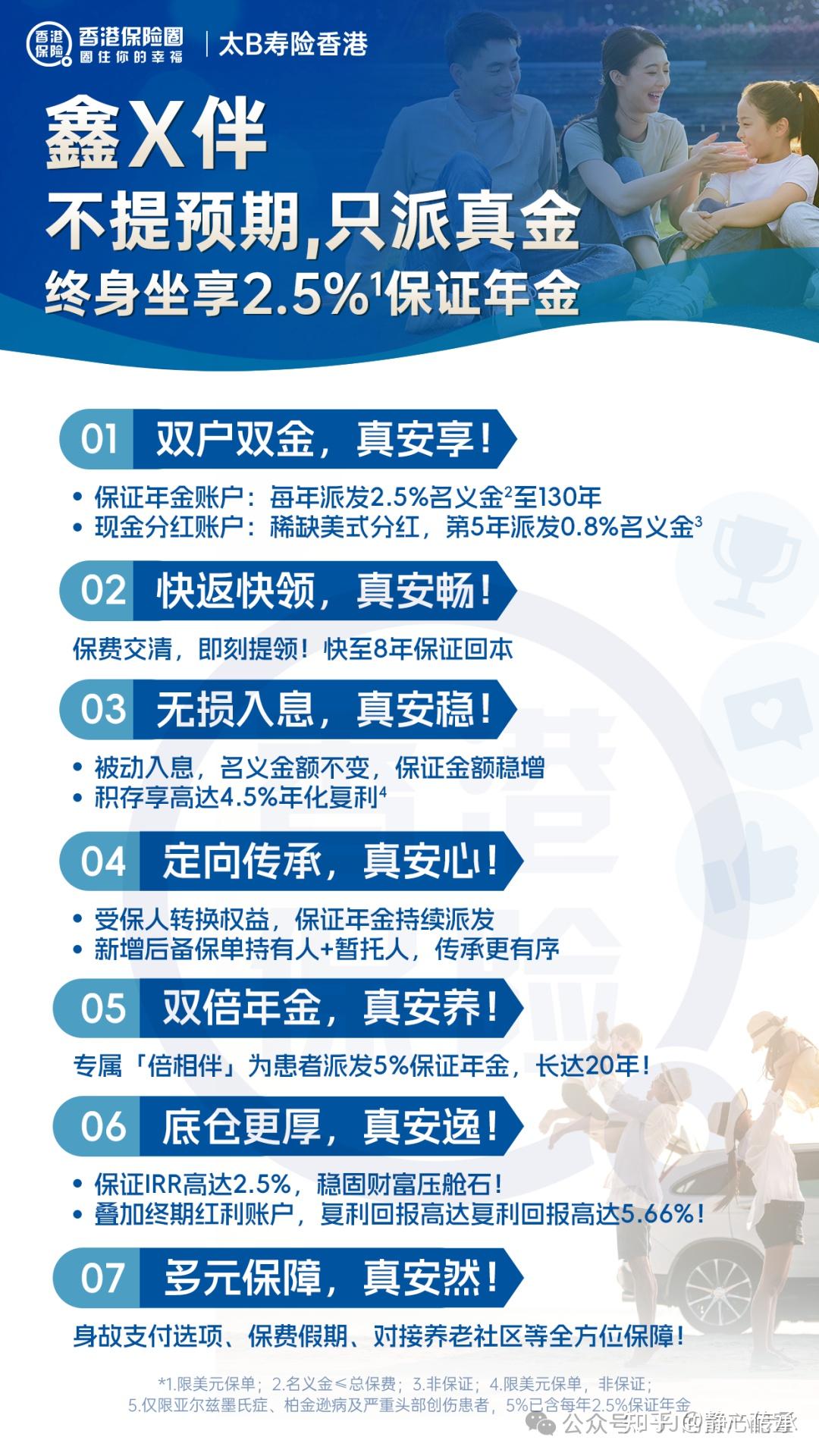 香港太保】_终身保证利率2.5%，快返年金！总IRR高达5.55%！鑫相伴终身年金计划！ - 知乎