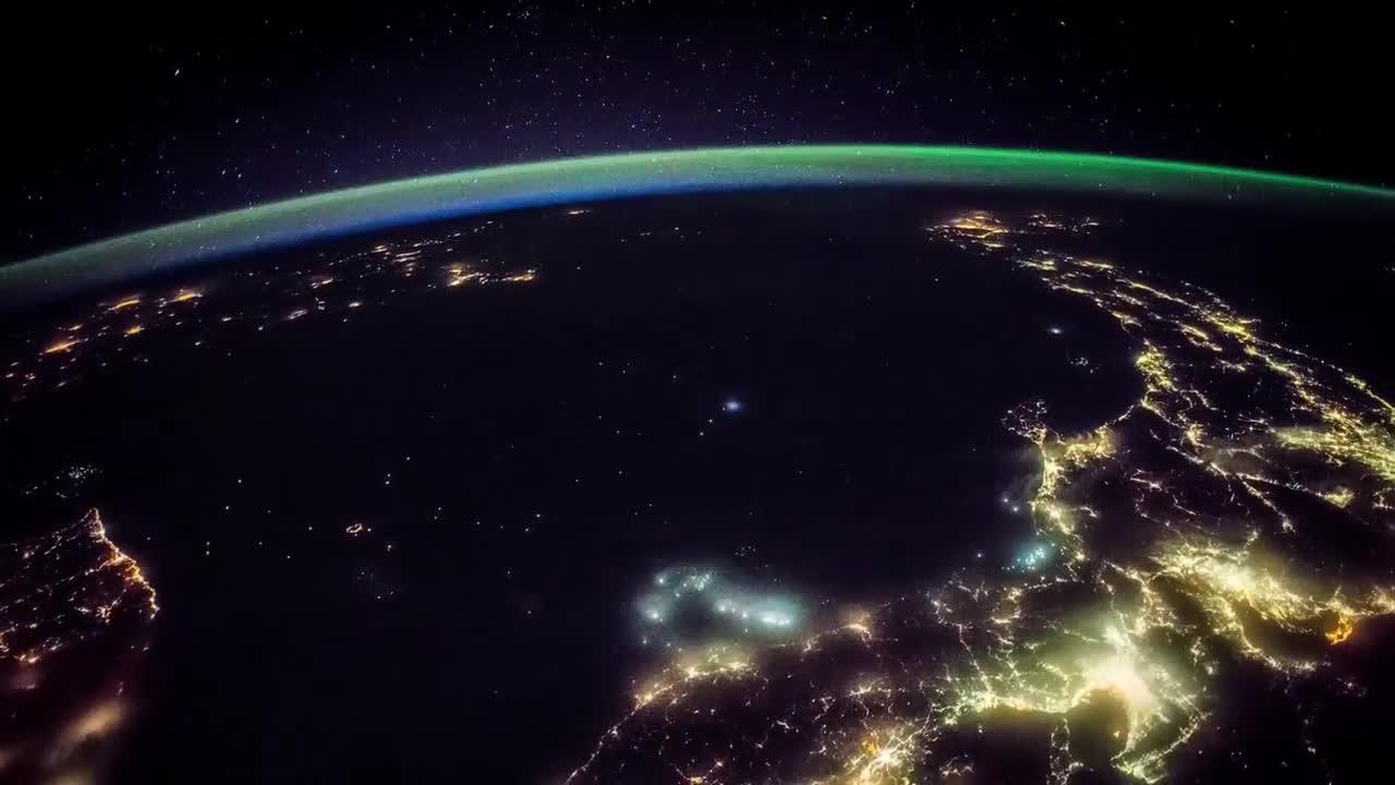 从太空看中国夜景图片