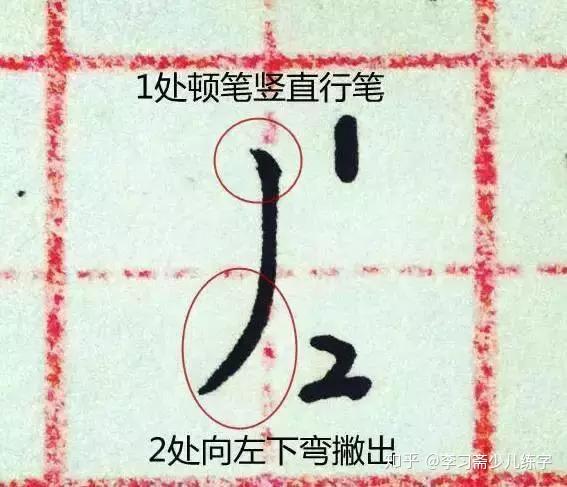 少儿练字训练课程 18个基本笔画运笔示意图 - 知乎