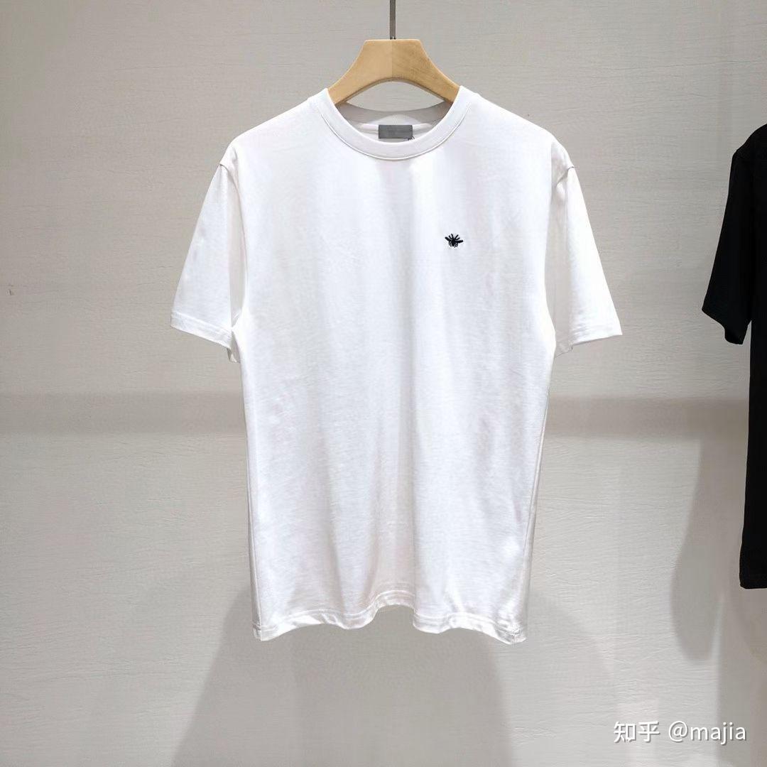 dior迪奥蜜蜂刺绣基础款短袖男女同款