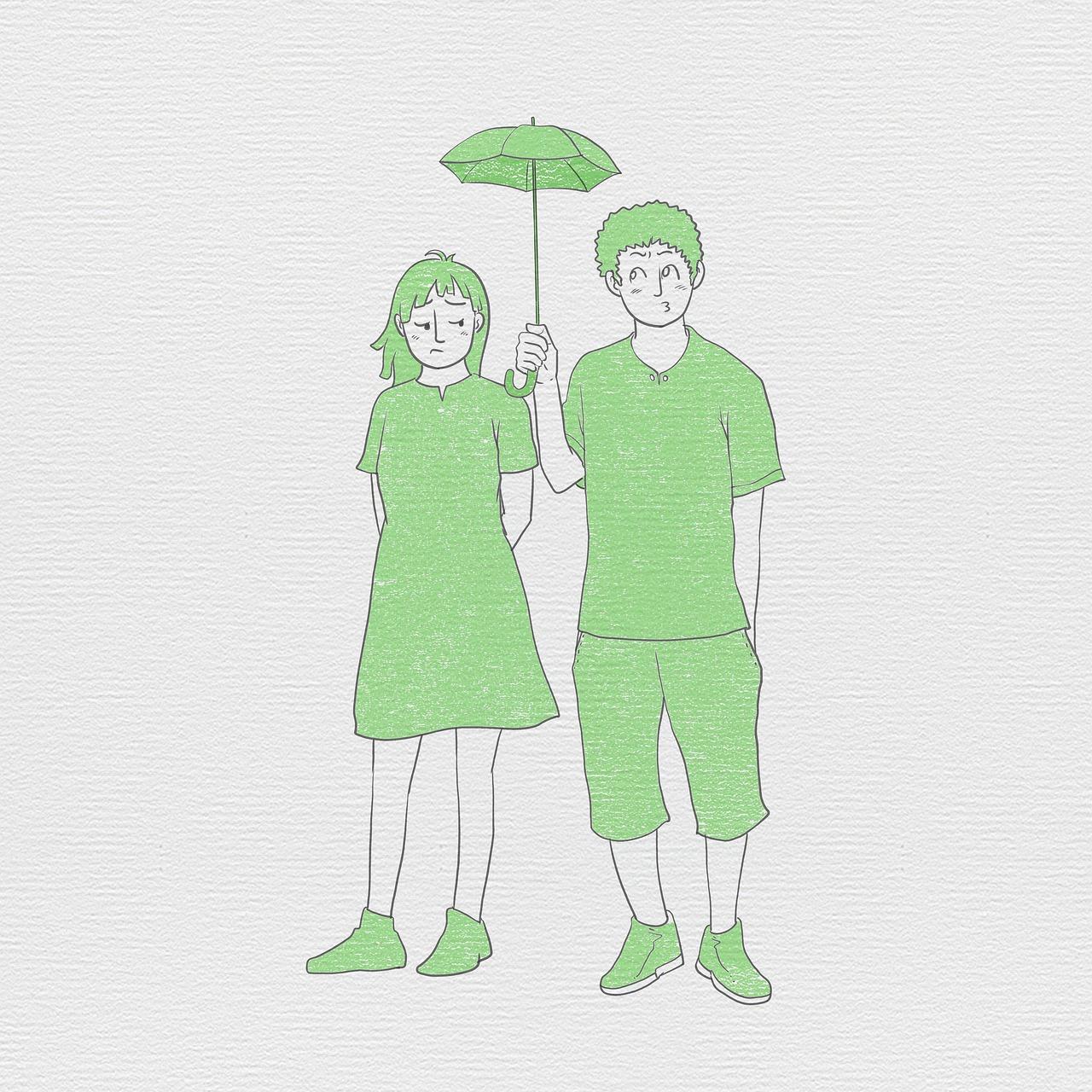 伞下温情,母爱相伴