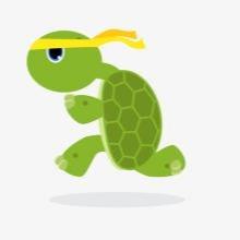 跑步的乌龟简笔画图片