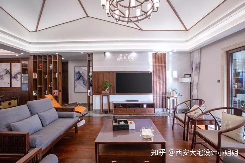 42款新中式客厅电视墙,聪明人这样科学搭配,一进门就被迷住了! - 知乎