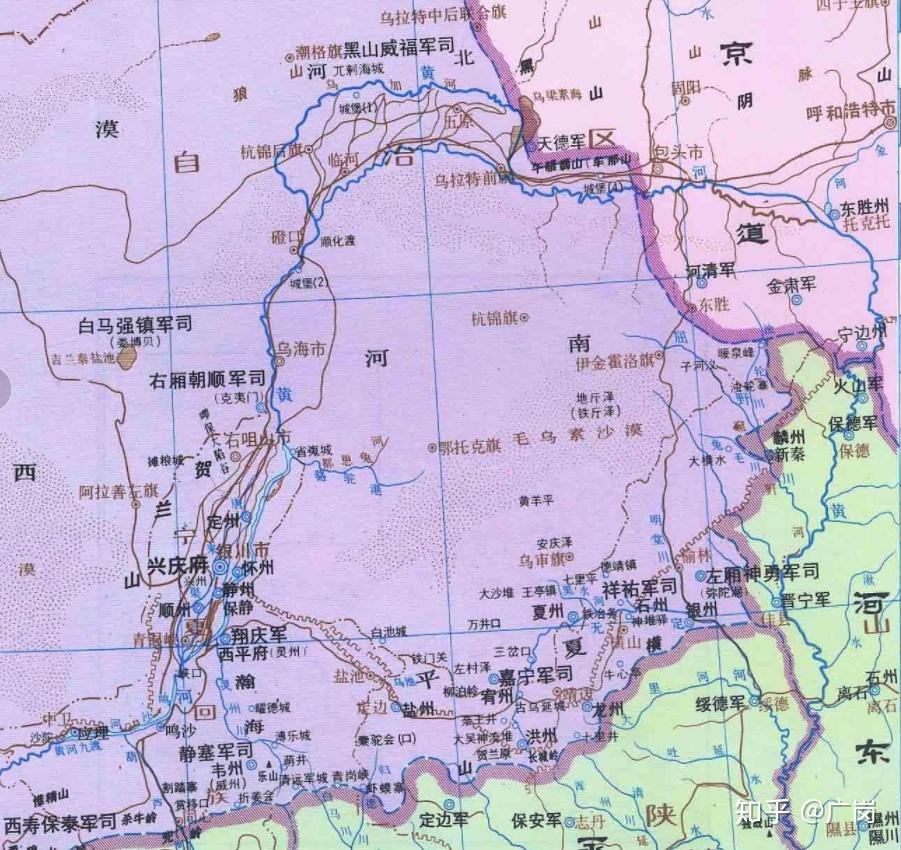 明朝河套地区地图图片