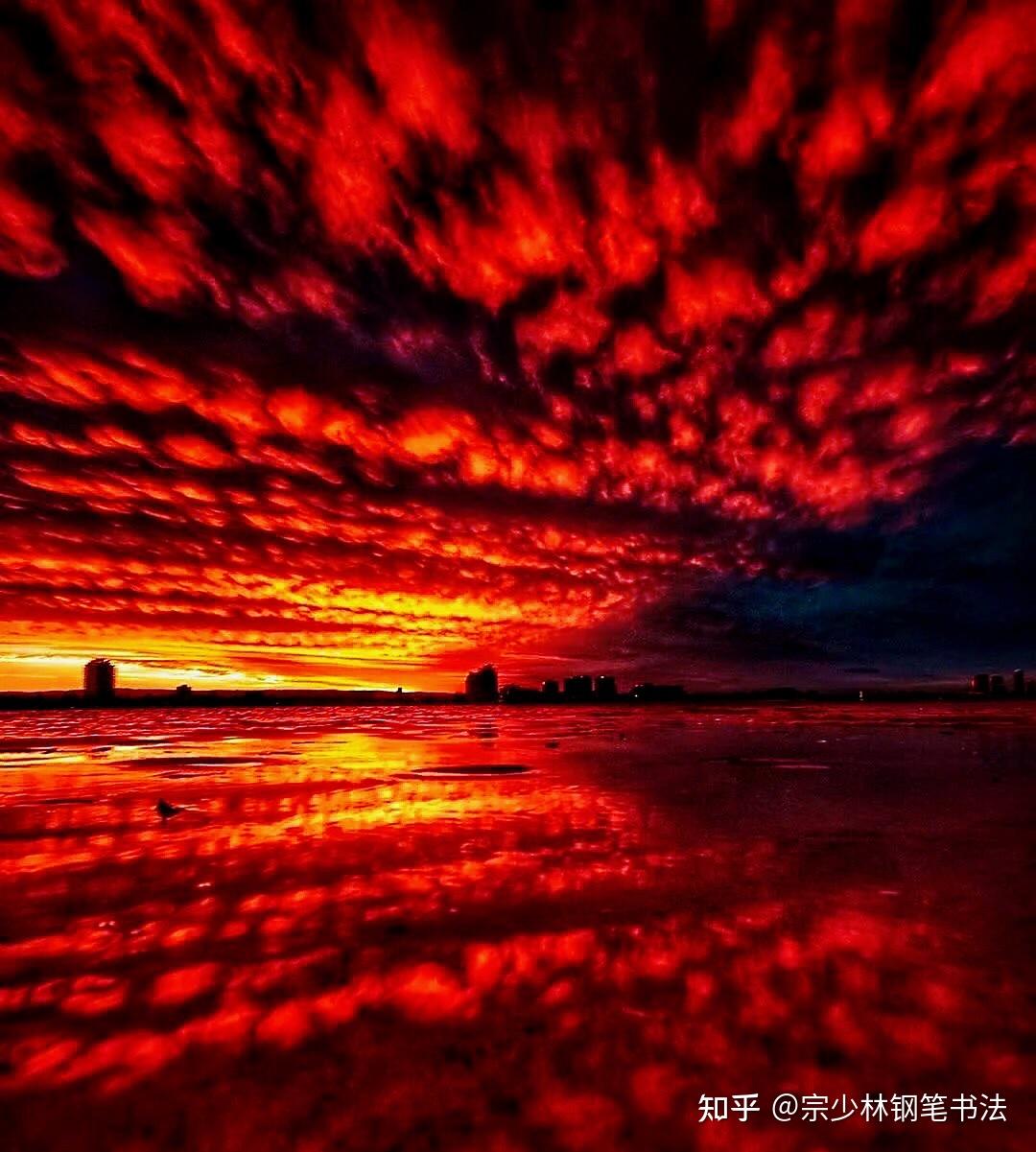这么美的晚霞你见过吗我也是第一次见的