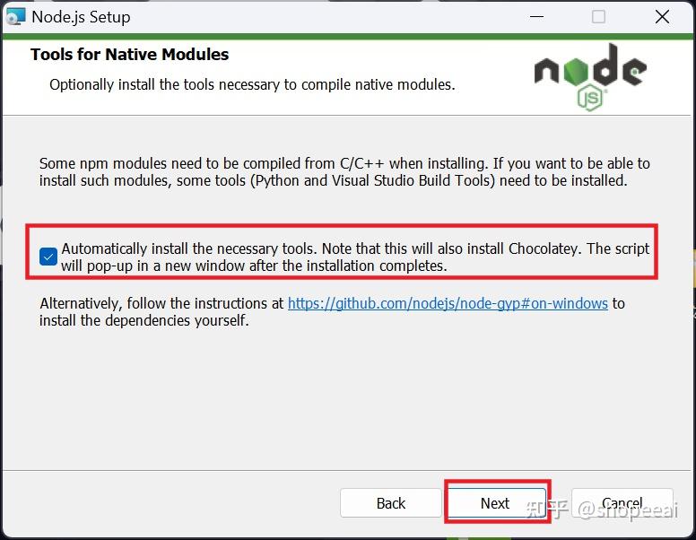 Windows node js 