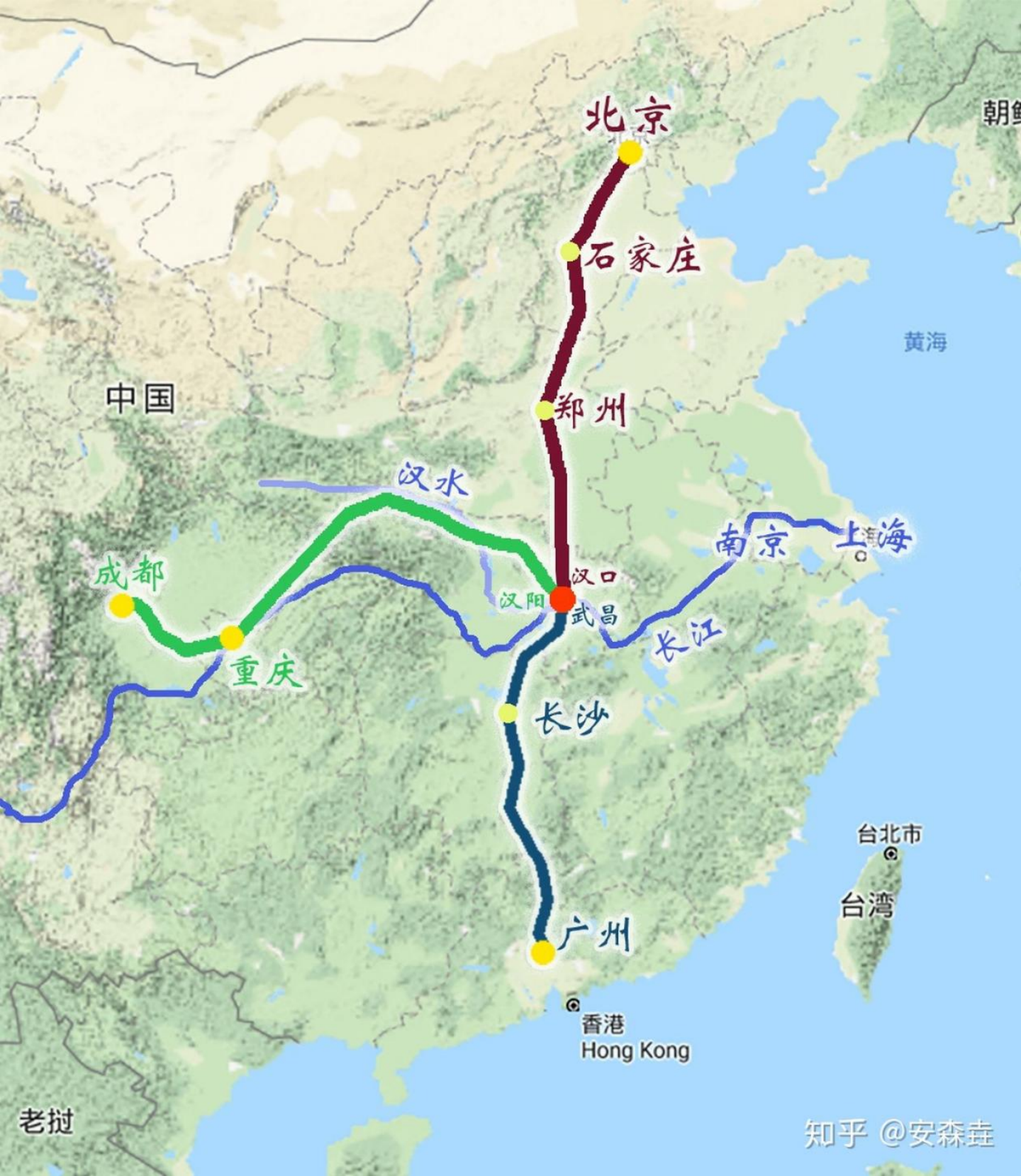 图 32:清朝几条重要铁路示意图 图 32:清朝几条重要铁路示意图