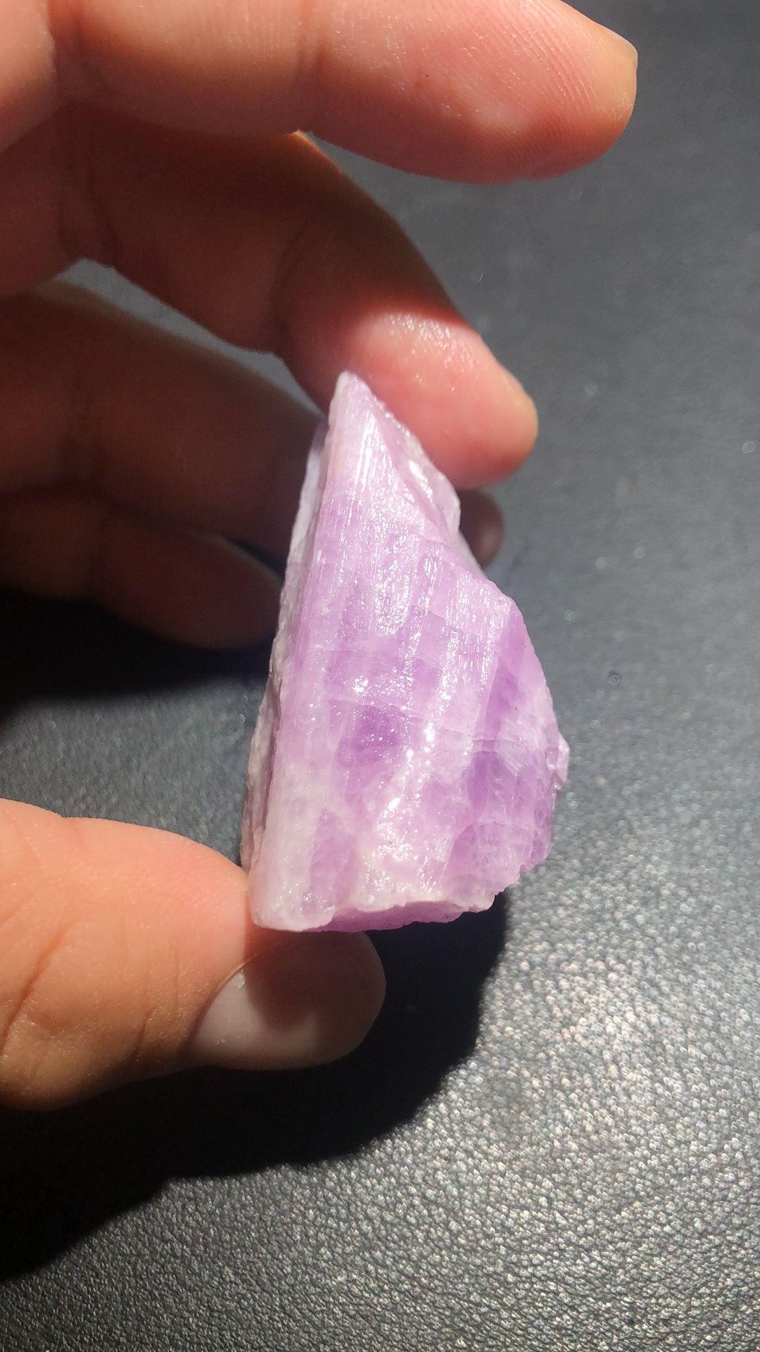 月老拾晶下架紫锂辉原石之月色柔光8月一