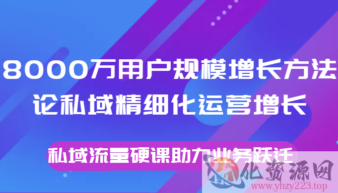 8000万用户规模增长方法论私域精细化运营增长，私域流量硬课助力业务跃迁插图