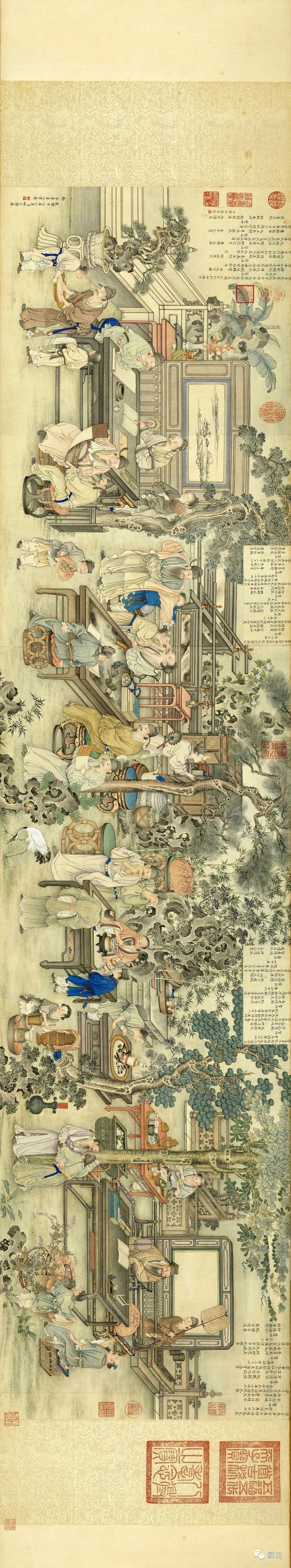 摹宋人文会图卷.清.姚文瀚绘.纸本设色.清乾隆十七年绘.台北故宫博物院藏 - 知乎