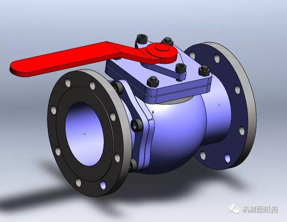 工程機械螺紋連接球閥法蘭連接球閥一片式球閥等3d數模圖紙solidworks
