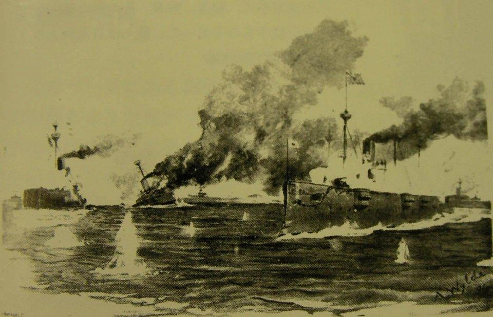 中日甲午大东沟海战,北洋水师八名洋人军官二死五伤,惨烈悲壮之极