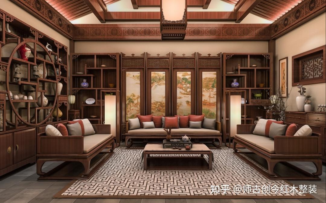 中式红木装修,在繁华之中体验优雅的岁月 - 知乎