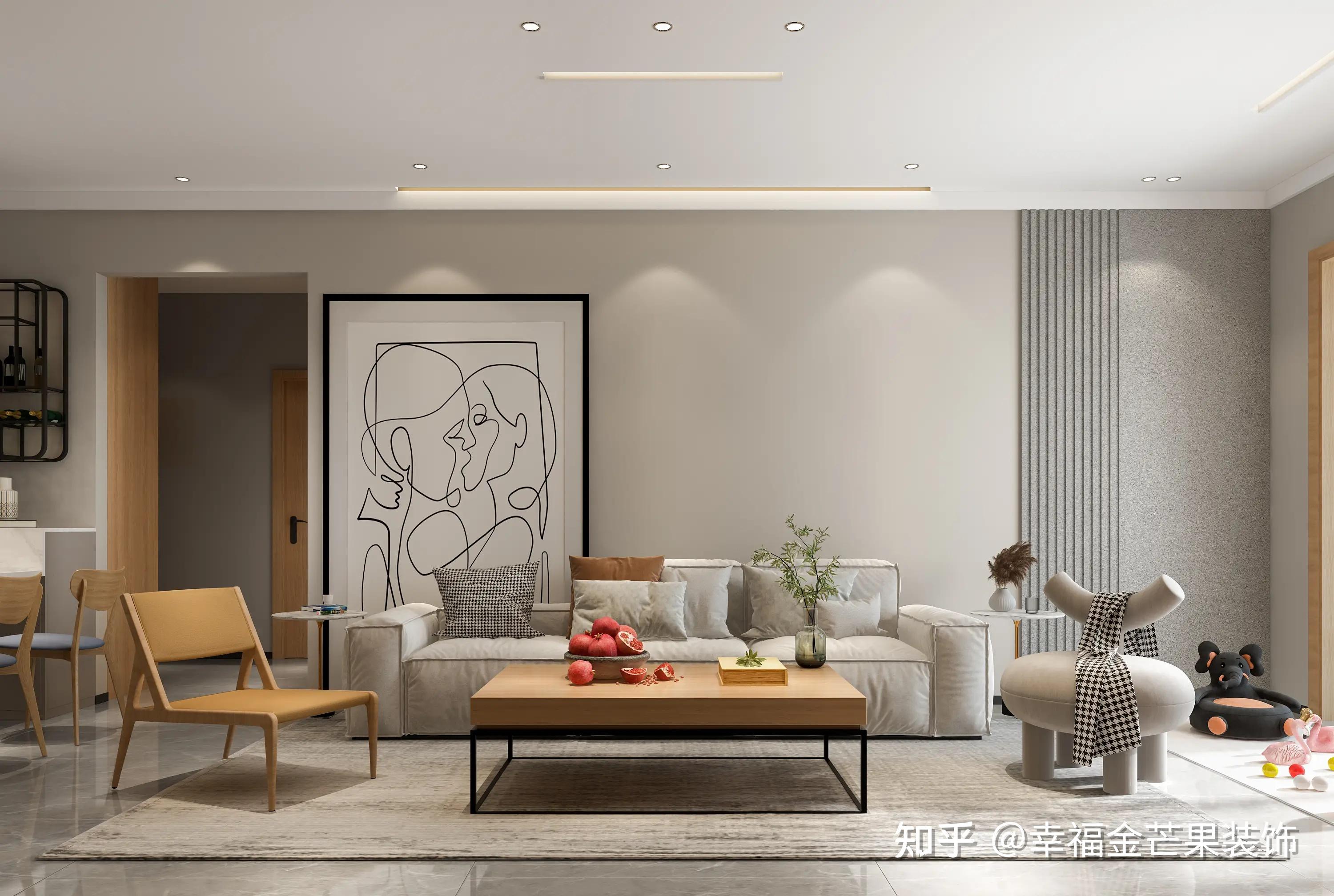 红星天铂117㎡北欧风格:慵懒的家,就是要这么没有压力