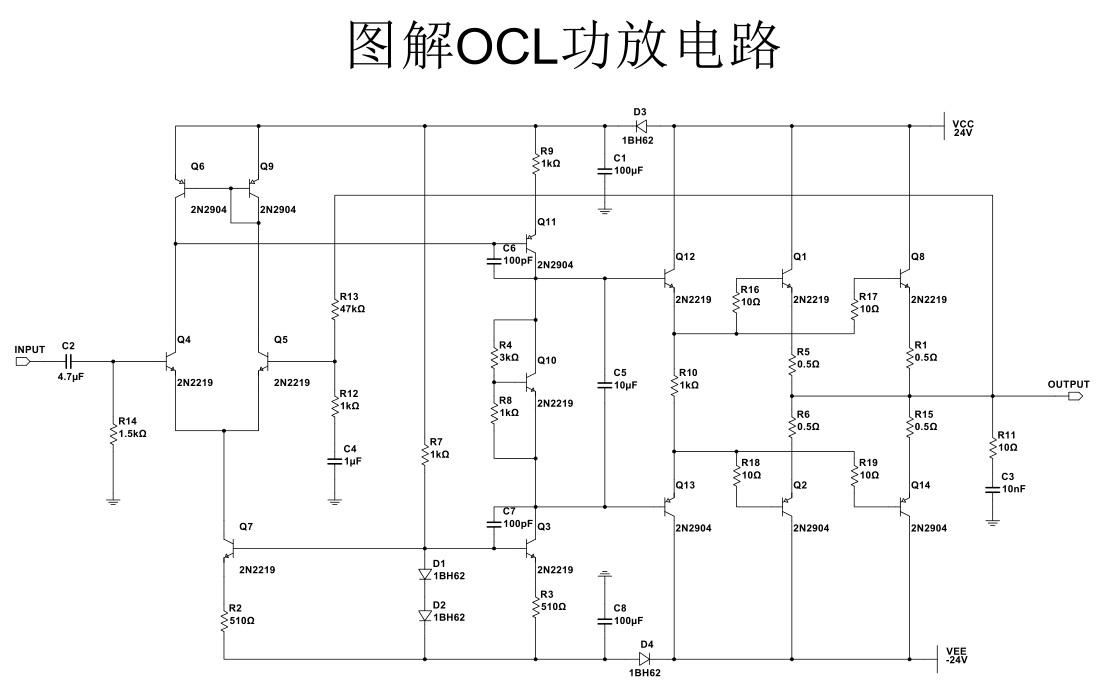 6767图解经典电路之ocl差分功放67676767