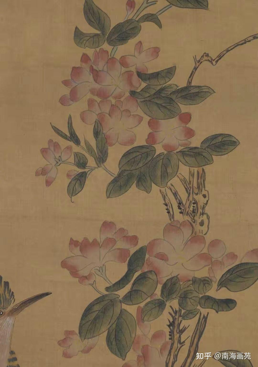 明代画家徐熙花鸟图绢本瓷器轴书画与瓷器艺术的结合