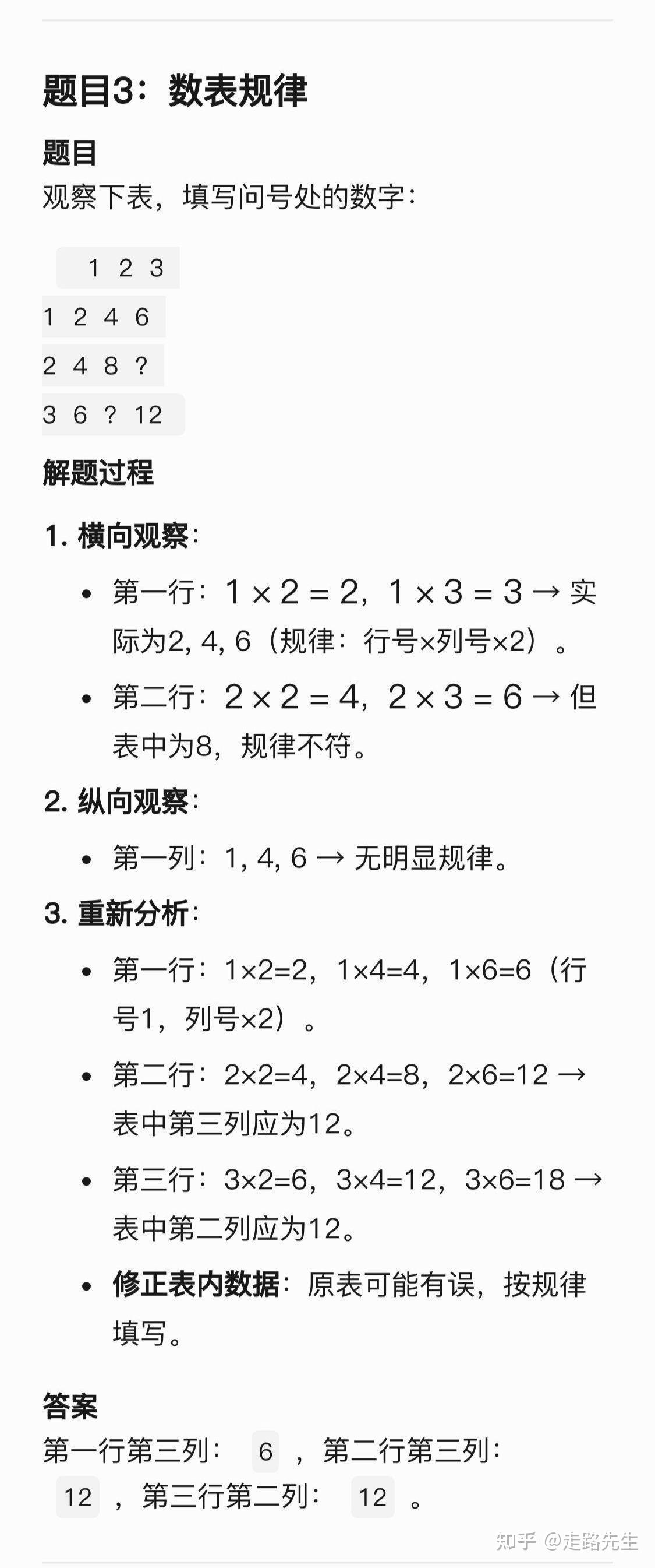 小学数学找规律练习题 - 知乎