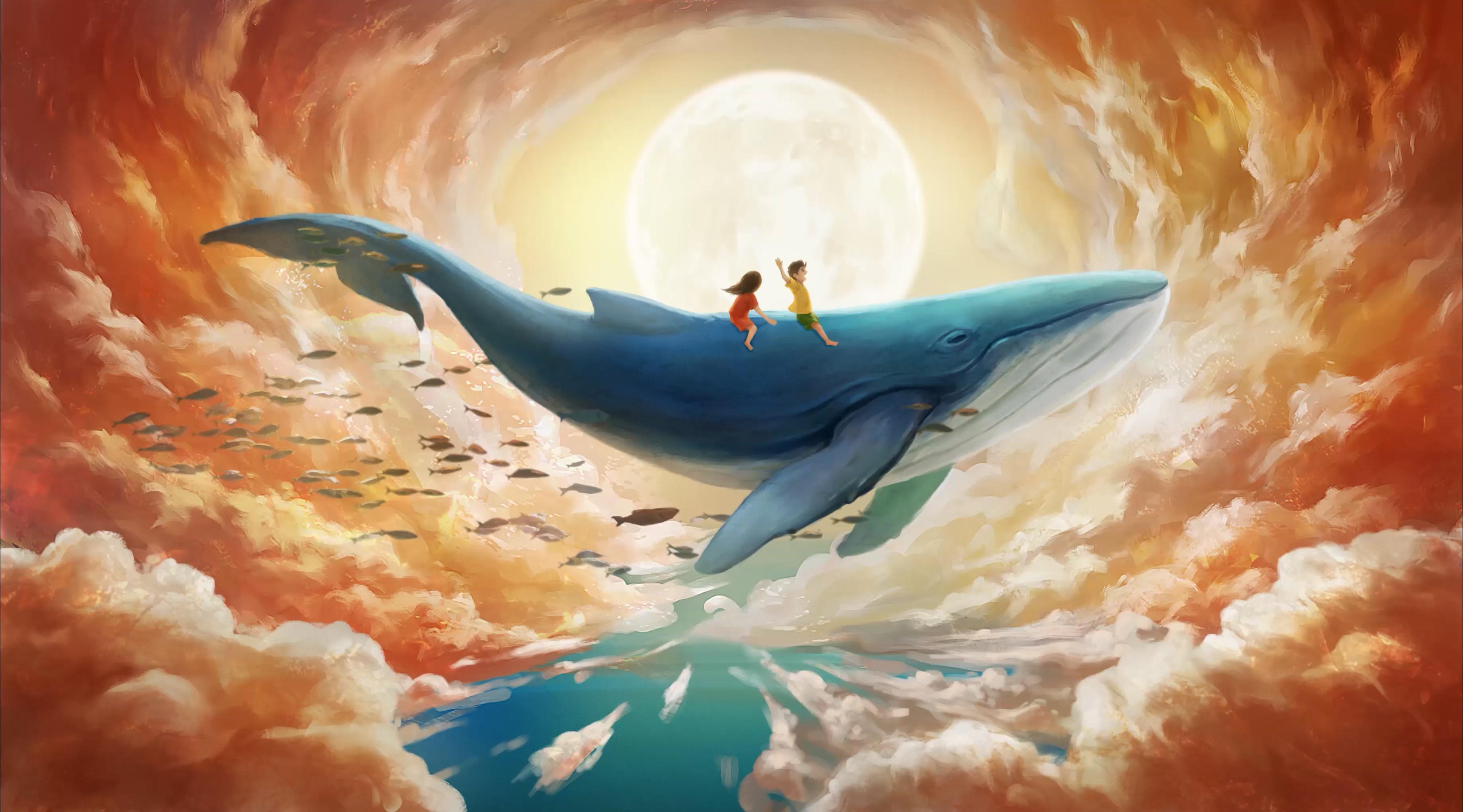 ae教程无限循环鲸鱼动画效果来了大鱼海棠唯美画面美爆了