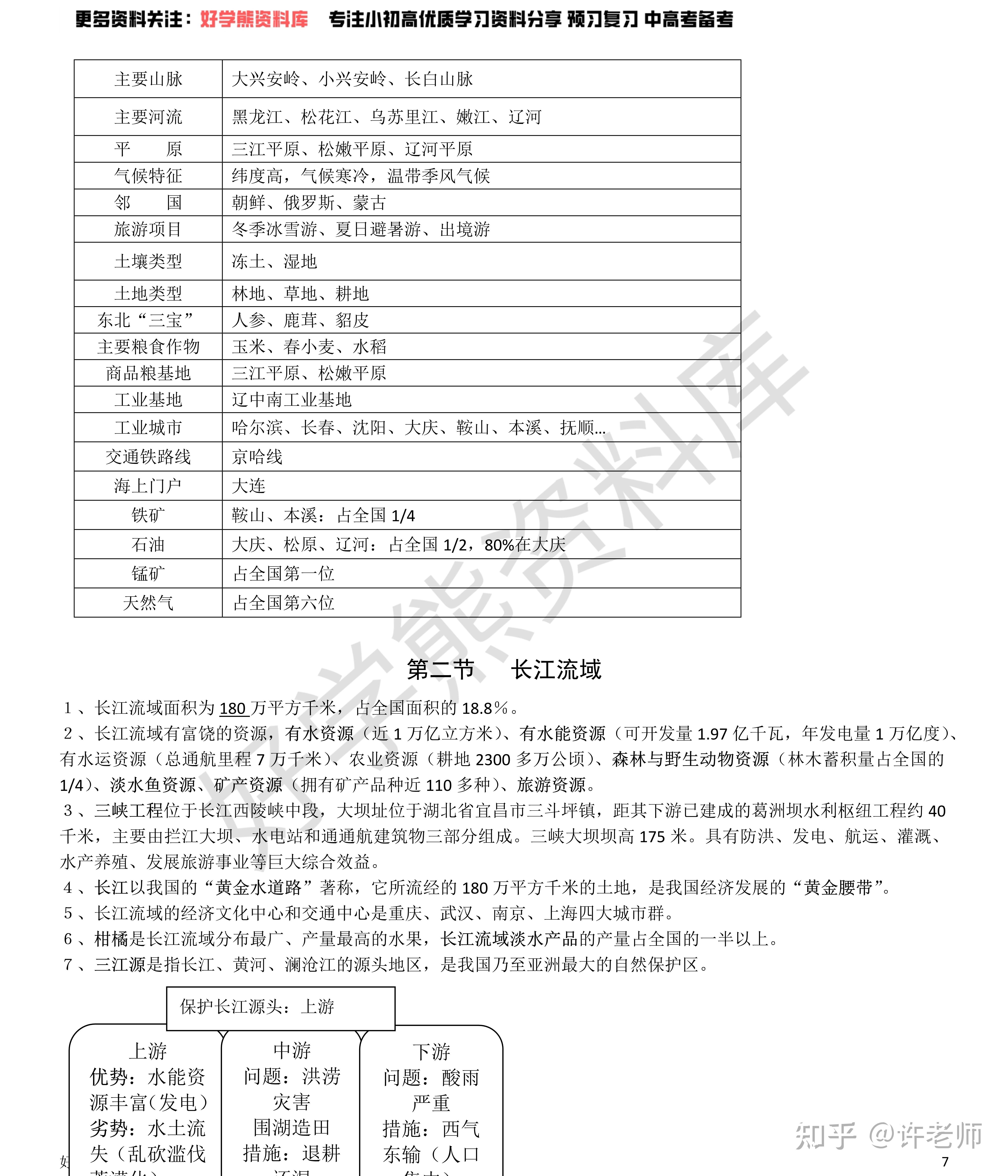 寒假預習粵教版初二八年級下冊地理知識點總結