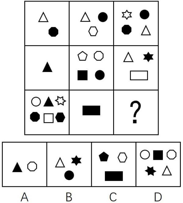 经典图形推理解题思路7点逐排法