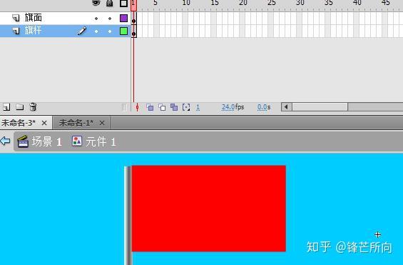 animate/flash动画软件实例应用 —变形工具制作旗帜飘扬效果