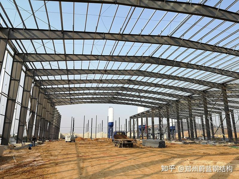 蔚蓝钢构百科:钢结构厂房工程中门式钢架结构各构件的作用 - 知乎