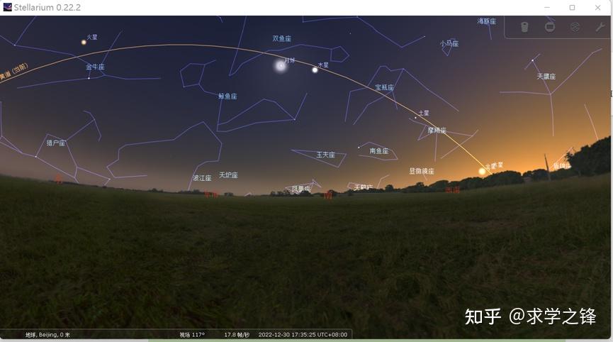 图解天象系列——2022年12月底 一日看七曜,五星迎新年 - 知乎