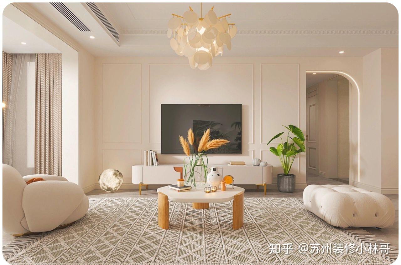 【苏州装修】90㎡ 硬装8W 打造梦想中的奶油法式家! - 知乎