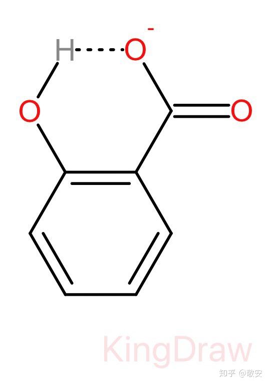 水杨酸的氢键结构是什么样的?