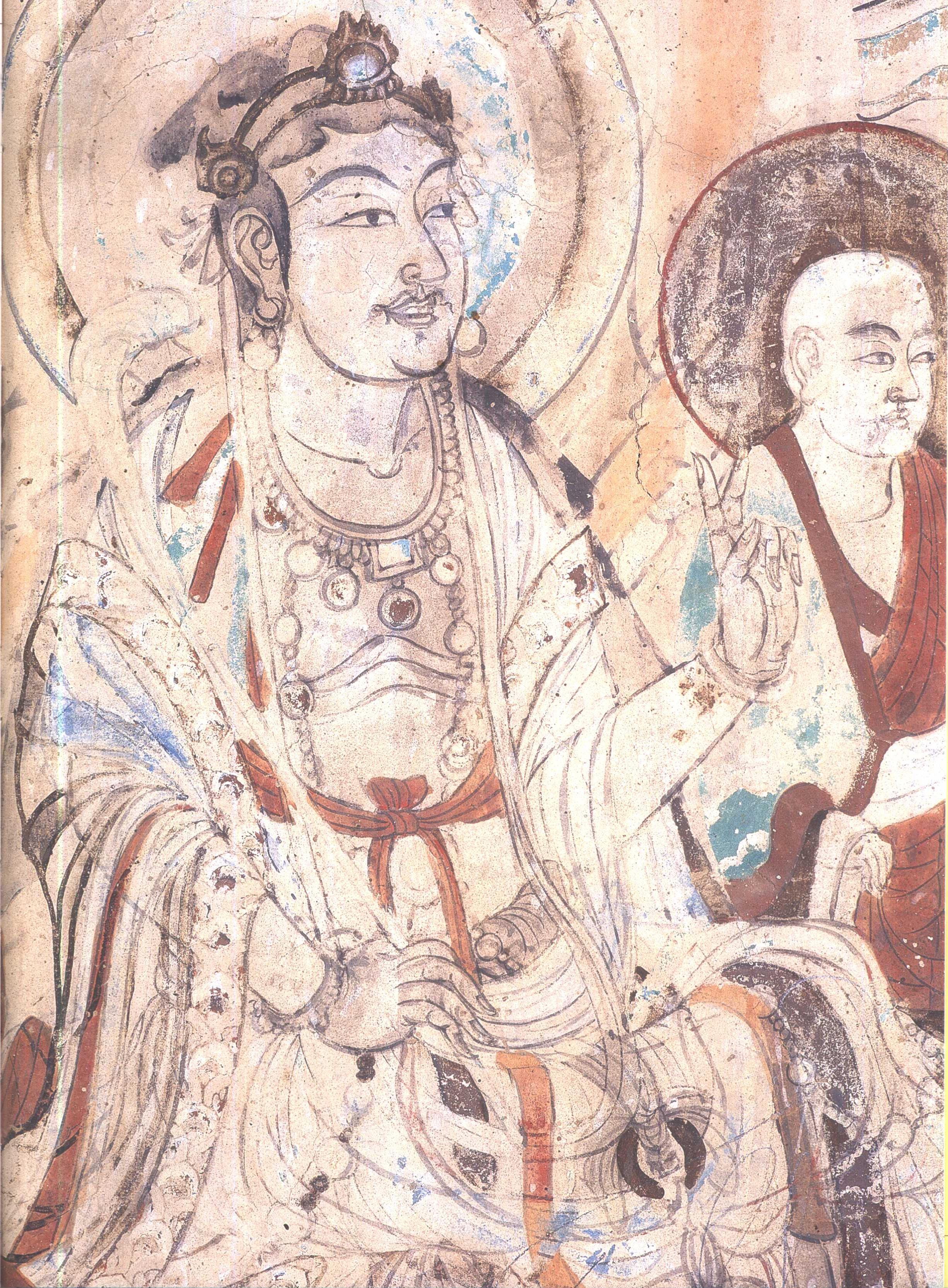 吴道子健朗风格的维摩诘;青山佛旅:李思训遗风的青绿山水画【高清大图