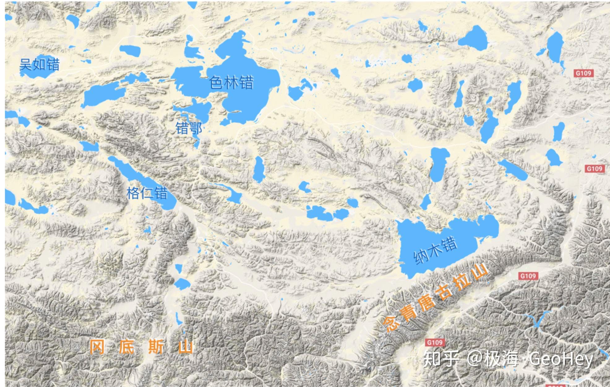 纳木错湖地图位置图片