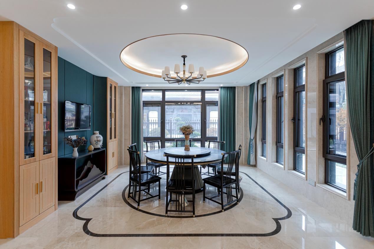 新中式别墅装修游走在现代都市的典雅诗意邻居也说好看