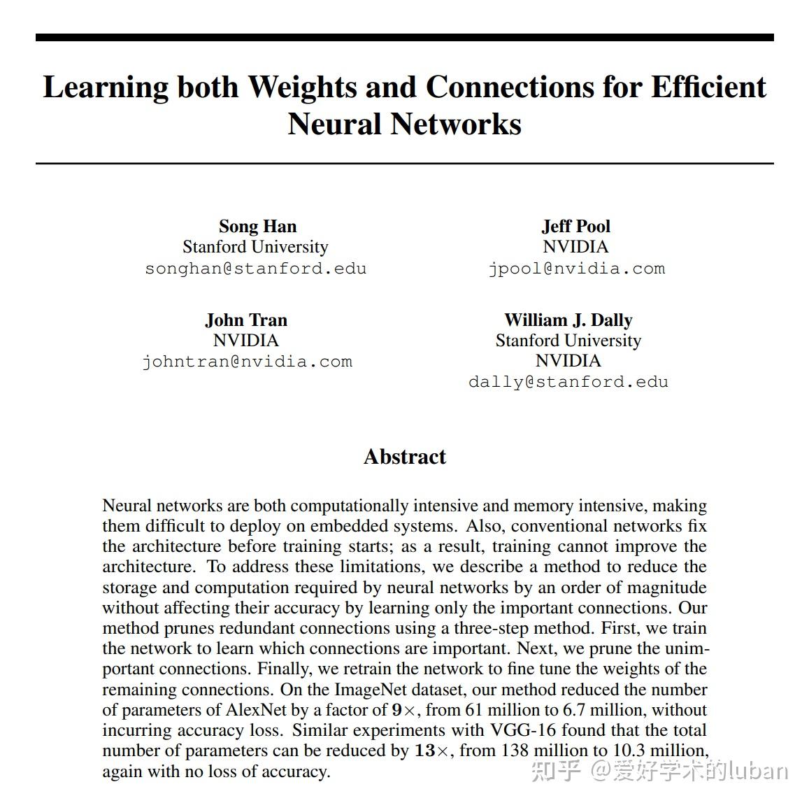 4 learning both weights and connections for efficient neural