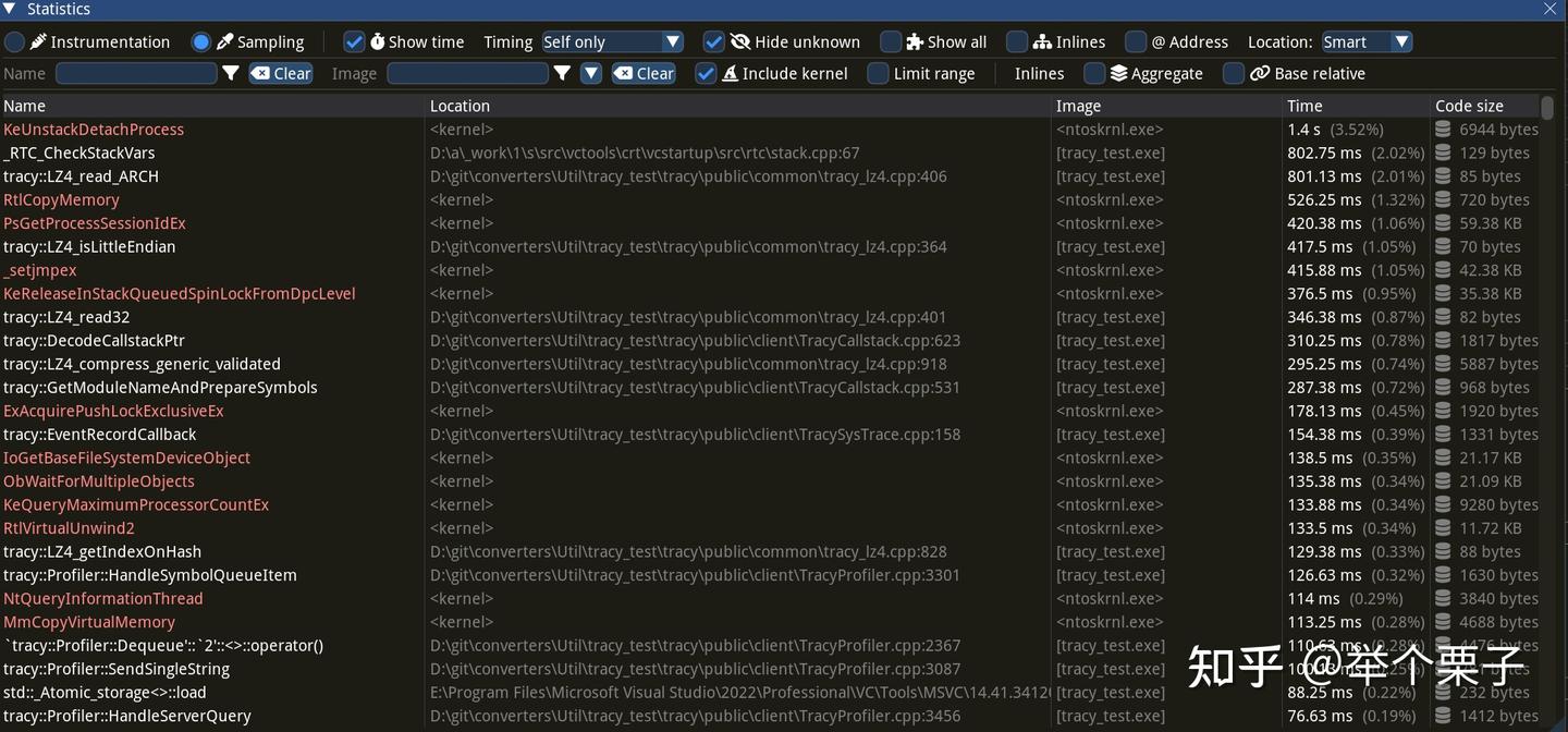 性能分析工具Tracy（十三）Statics 窗口- 知乎