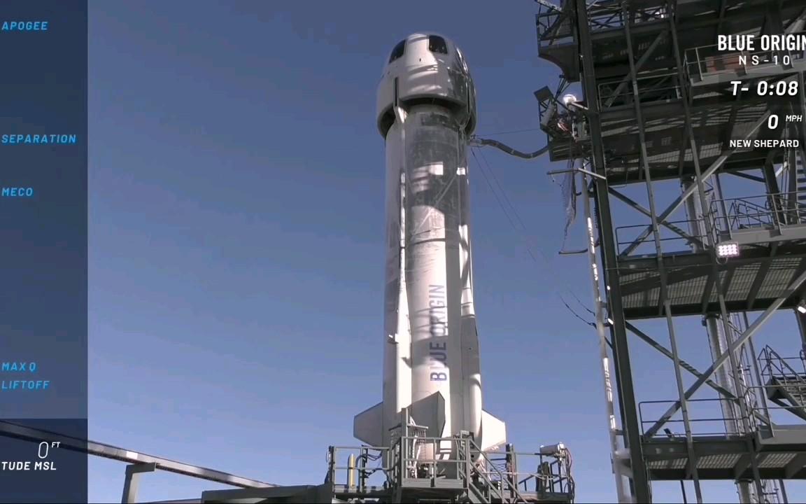 蓝色起源ns13新谢帕德火箭的发射和着陆