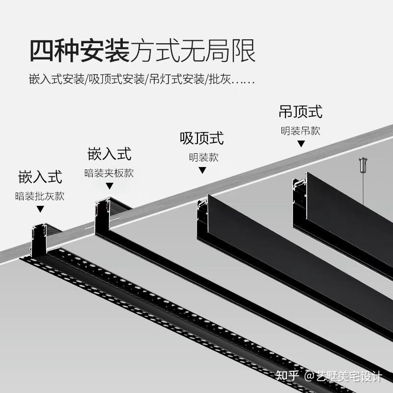 磁吸轨道灯接头安装图片