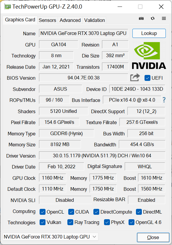 cpu:i7-12700h(90w)