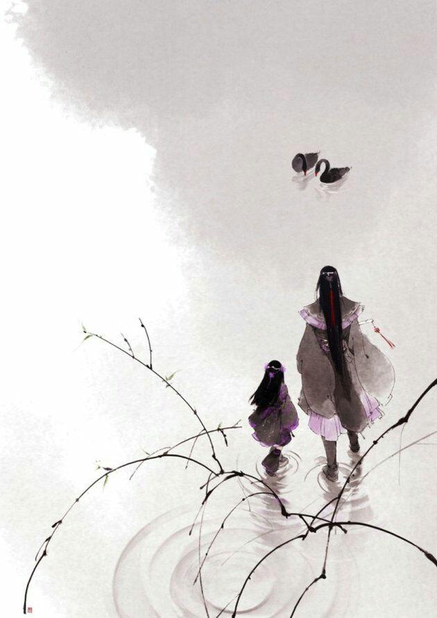 人物水墨画壁纸