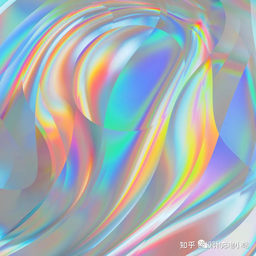 第11期50款镭射全息渐变虹彩创意海报背景素材