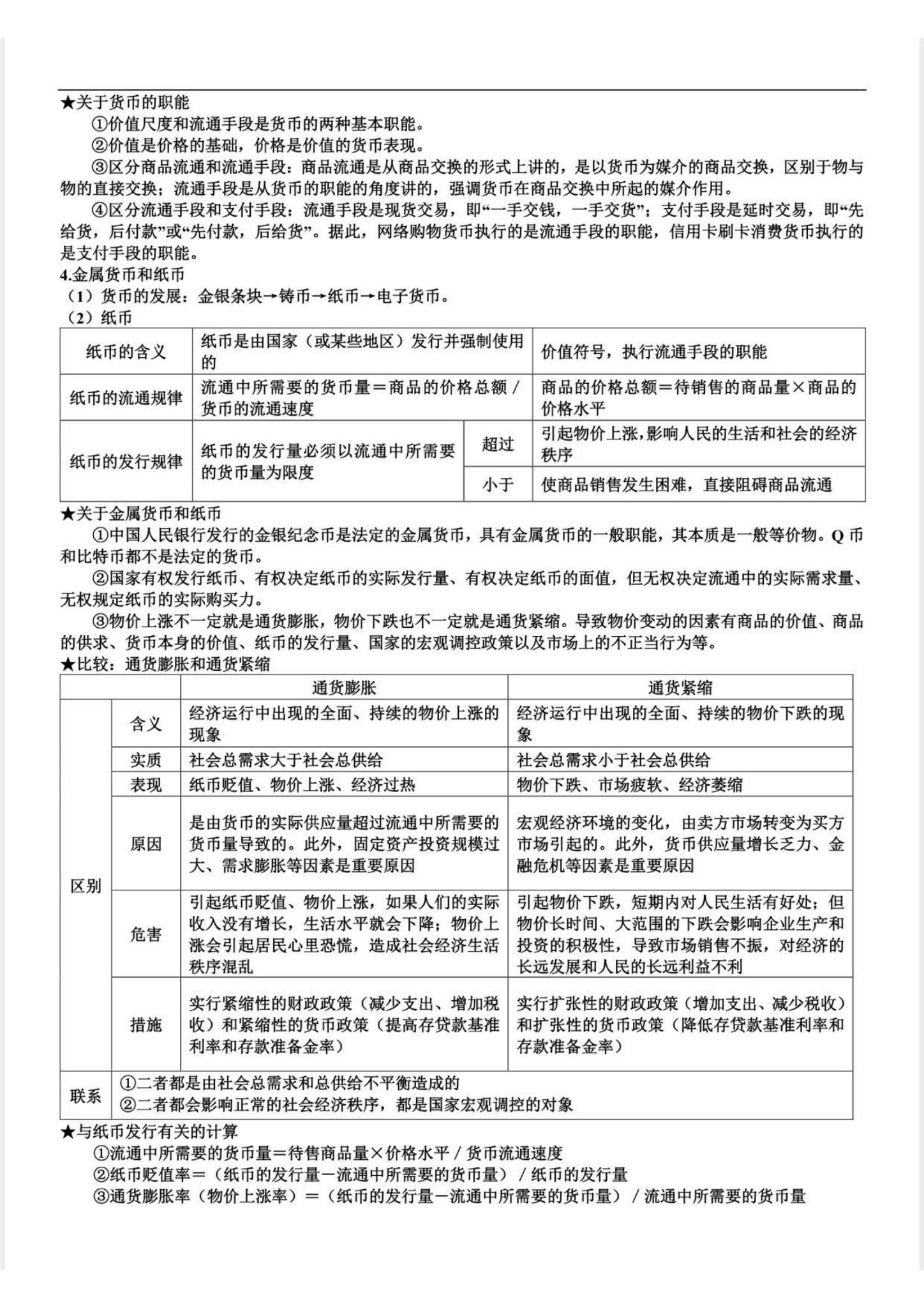 学霸私藏|高中政治知识点总结66页|复习提前收