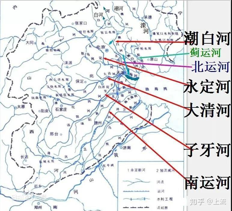 北运河,大清河,子牙河与永定河这五大干流也在天津城内汇集流入海河